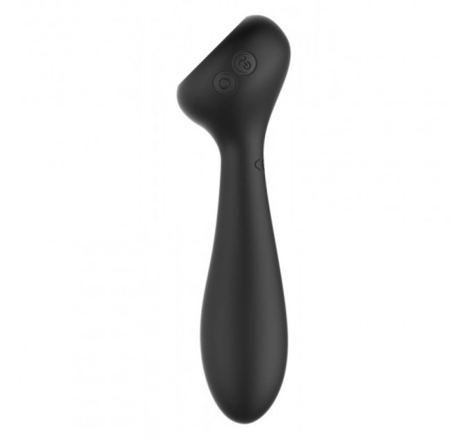 Универсальный вибратор с обогревом CUPA Warming Vibrator двухсторонний, черный, 17.3 см