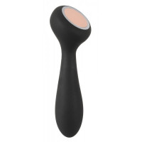 Универсальный вибратор с обогревом CUPA Warming Vibrator двухсторонний, черный, 17.3 см