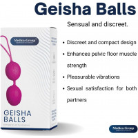 Вагінальні кульки гейші Medica Group Geisha Balls, фіолетові, 3.6 см