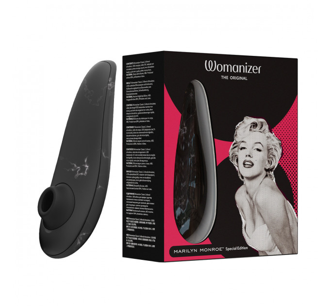Вакуумный стимулятор клитора Womanizer Marilyn Monroe Black Marble