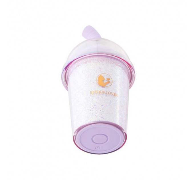 Вакуумний стимулятор у формі стаканчика з трубочкою BeYourLover Joy Cup сяючий бузковий, 9.1 см х 4.6 см