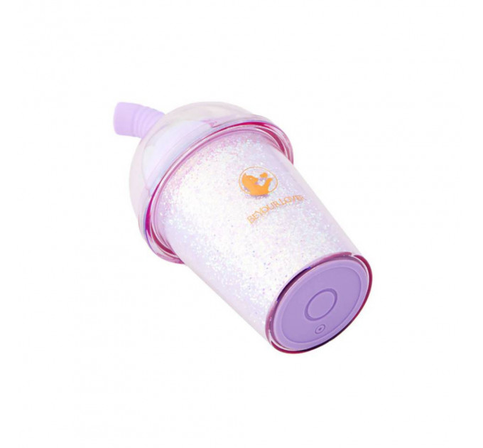 Вакуумний стимулятор у формі стаканчика з трубочкою BeYourLover Joy Cup сяючий бузковий, 9.1 см х 4.6 см