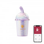 Вакуумний стимулятор у формі стаканчика з трубочкою BeYourLover Joy Cup сяючий бузковий, 9.1 см х 4.6 см