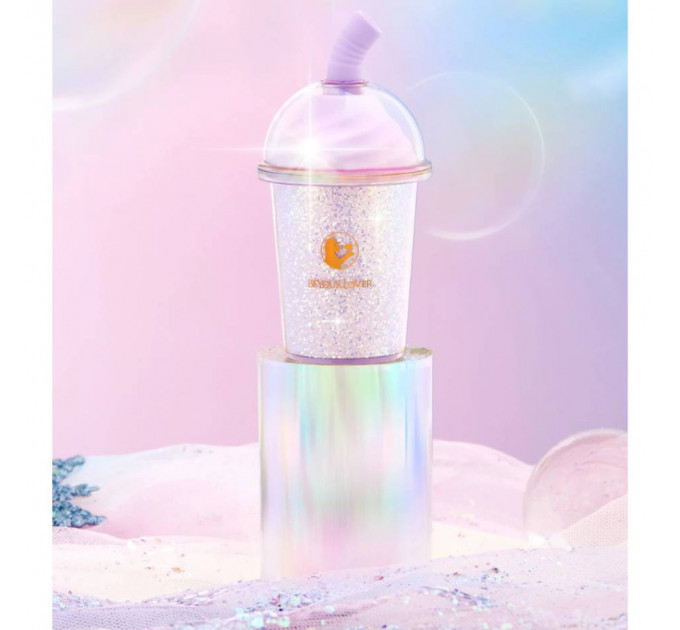 Вакуумний стимулятор у формі стаканчика з трубочкою BeYourLover Joy Cup сяючий бузковий, 9.1 см х 4.6 см