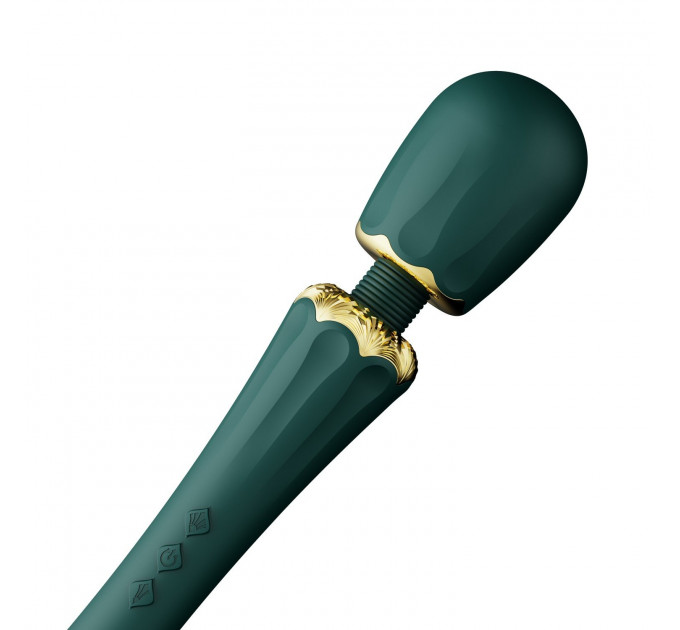Вибратор микрофон с насадками Zalo Kyro Wand Turquoise Green