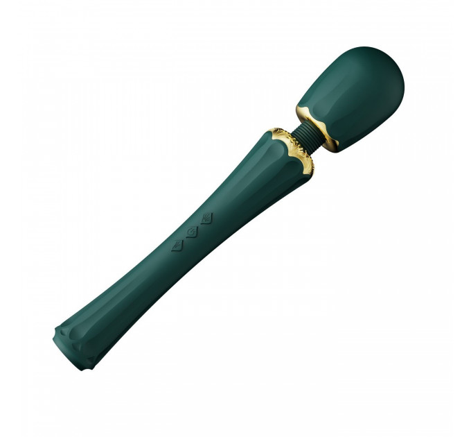 Вибратор микрофон с насадками Zalo Kyro Wand Turquoise Green