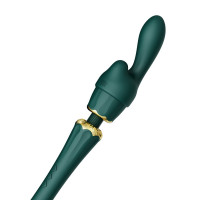 Вибратор микрофон с насадками Zalo Kyro Wand Turquoise Green