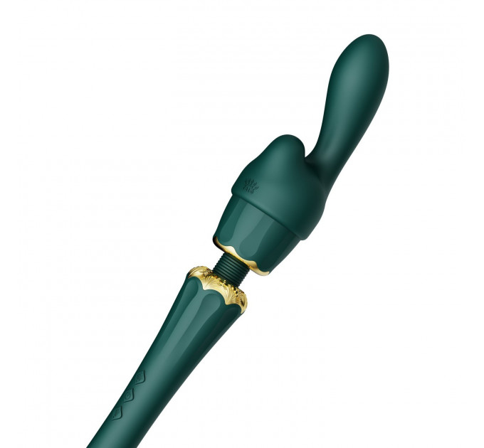 Вибратор микрофон с насадками Zalo Kyro Wand Turquoise Green