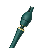Вибратор микрофон с насадками Zalo Kyro Wand Turquoise Green