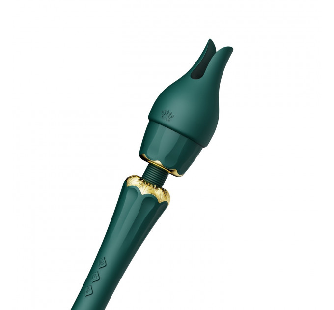 Вибратор микрофон с насадками Zalo Kyro Wand Turquoise Green