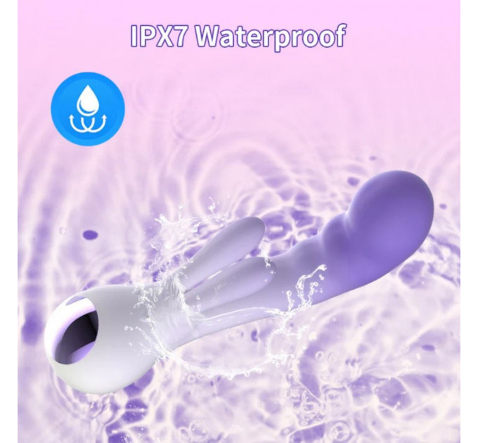 Вібратор-кролик зі світлодіодом Every Night Toys для точки G, фіолетовий градієнт