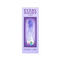 Вибратор-кролик со светодиодом Every Night Toys для точки G, фиолетовый градиент