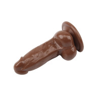 Вибратор реалистичный на присоске Chisa Ballsy Super Cock JUMBO JACK с пультом, коричневый