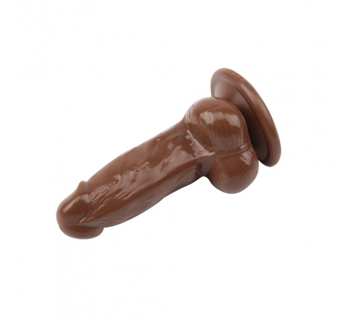 Вибратор реалистичный на присоске Chisa Ballsy Super Cock JUMBO JACK с пультом, коричневый