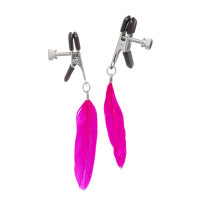 Затискачі на соски плоскі, з рожевим пір'ям