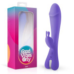 Вибратор-кролик Trix Good Vibes Only, силиконовый, фиолетовый, 22.5 см х 4 см