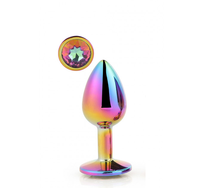 Dt21783 Райдужна анальна пробка GLEAMING LOVE MULTICOLOUR PLUG LARGE