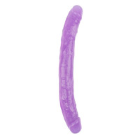 Фаллоимитатор двухсторонний фиолетовый Chisa Hi-Rubber 32,5 см *3,5 см