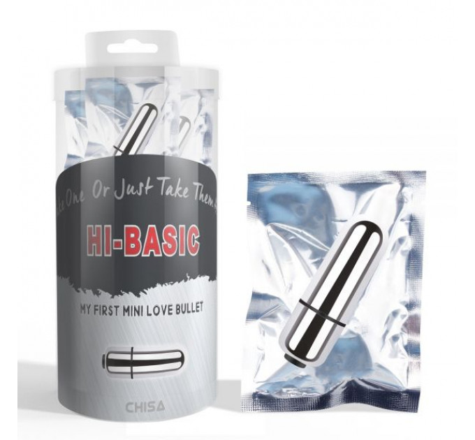 Вибропуля серебро Chisa Hi-Basic 5,5 *1,3 см в пакетике