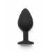 Анальная пробка с кристаллом ToyJoy Diamond Booty Jewel, черный, Medium