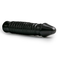 Великий фалоімітатор із рельєфом All BlackAB29 чорний, 26 см
