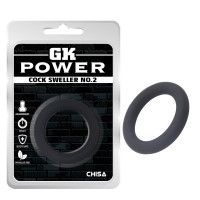 Ерекційне кільце на член Chisa GK Power No.2, силіконове, чорний
