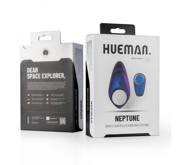 Эрекционное виброкольцо Hueman фиолетовое, 3.3 см