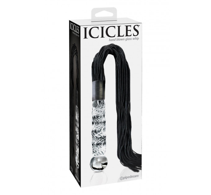 Фаллоимитатор-кнут Pipedream Icicles No 38 стекло и замш, 17 см