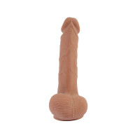 Фалоімітатор реалістичний з мошонкою Chisa T-skin ReaL Desire Sniper на присосці, бежевий