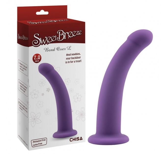 Фаллоимитатор универсальный на присоске Chisa Sweet Breeze Bend Over L, фиолетовый