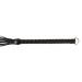 Флоггер с плетенной ручкой-держателем ZADO TOOLS Leather кожаный, черный