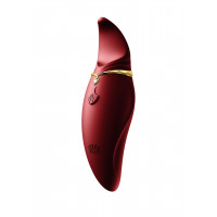 Клиторальный вибромассажер с язычком и вибрацией Zalo Hero, красный