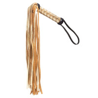 Кнут золотой с черным кожаный DS Fetish ручная работа (Голландия)