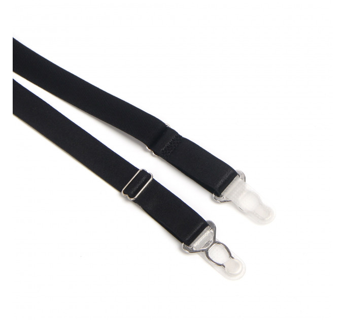 Мереживні трусики з пажами для панчох Star Night і відкритим доступом, чорні, XS-S