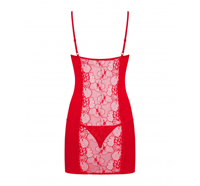 Пеньюар Obsessive Heartina chemise RED S/M