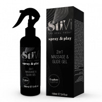 Лубрикант та масажний гель HOT StiVi Spray&Play 2в1, 100 мл