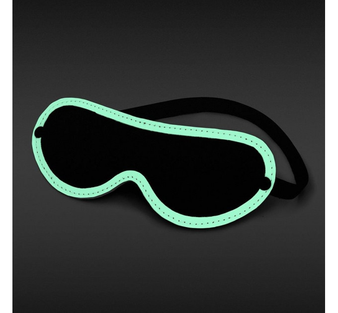 Маска на глаза, светится в темноте NS Novelties GLO BONDAGE BLINDFOLD GREEN