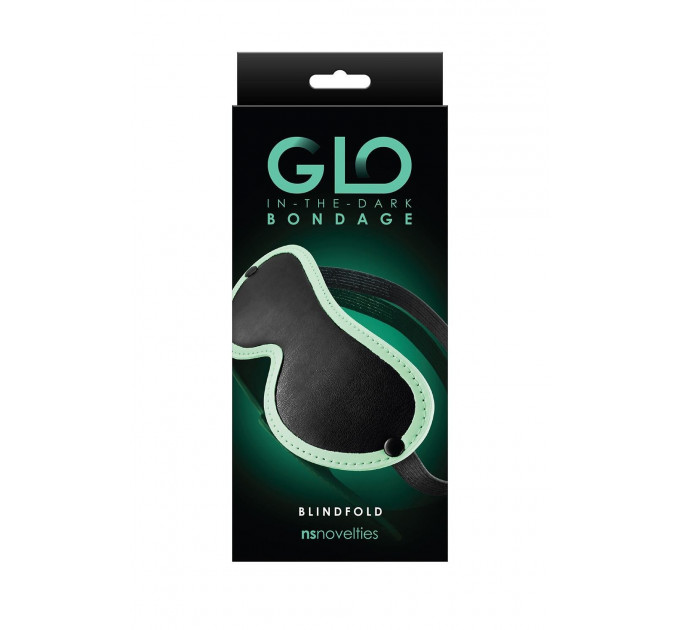 Маска на глаза, светится в темноте NS Novelties GLO BONDAGE BLINDFOLD GREEN