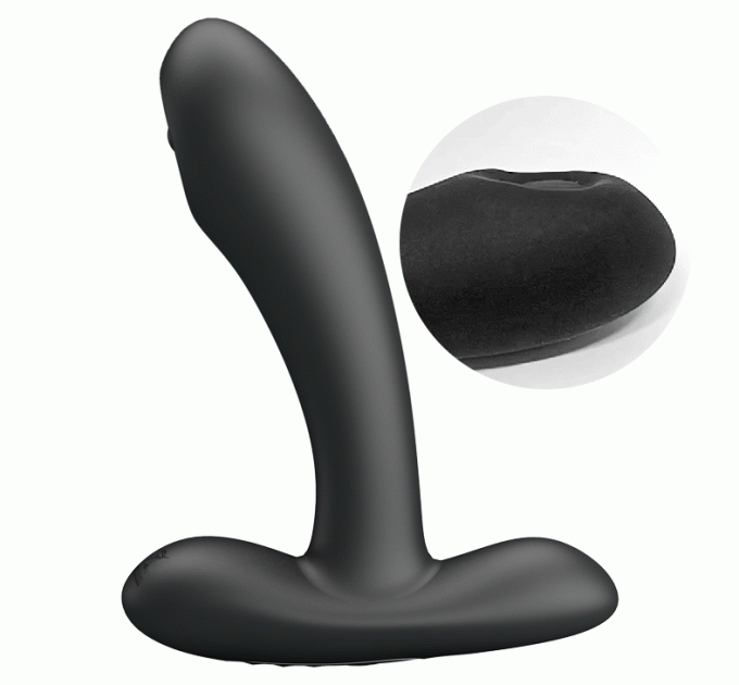 Массажер простаты Pretty Love Remington с пульсацией, черный, 11 х 2,8 см