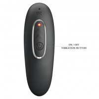 Массажер простаты Pretty Love Remington с пульсацией, черный, 11 х 2.8 см