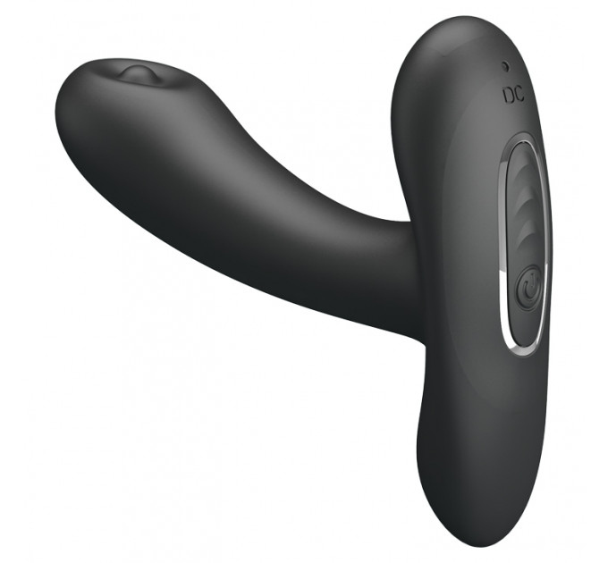 Массажер простаты Pretty Love Remington с пульсацией, черный, 11 х 2,8 см