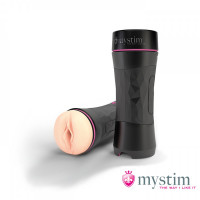 Мастурбатор-вагина Mystim Oh-Push me Vagina, черный