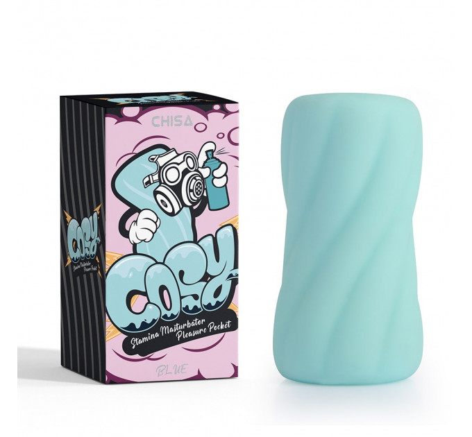 Мастурбатор яйце Chisa COSY Stamina, блакитний, 8 х 4 см