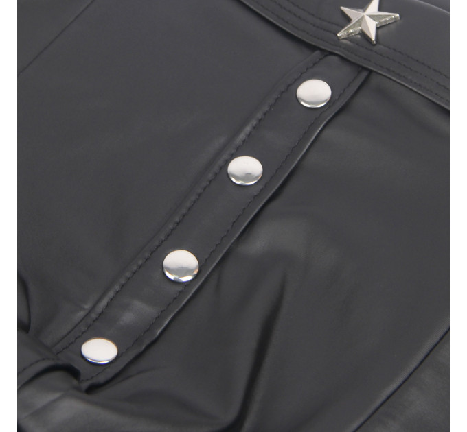 Чоловічі труси-боксери Star Night з імітацією шкіри, чорні, М