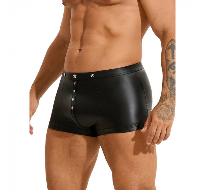 Чоловічі труси-боксери Star Night з імітацією шкіри, чорні, М