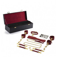 Набор BDSM Чемодан Желаний кожанный красный Kinky Tools Set UPKO
