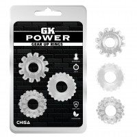 Набір ерекційних каблучок Chisa GK Power Cock Rings прозорі, 3 шт.