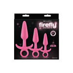 Набір анальних пробок, що світяться NS Novelties FIREFLY PRINCE KIT PINK