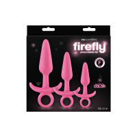 Набор светящихся анальных пробок NS Novelties FIREFLY PRINCE KIT PINK
