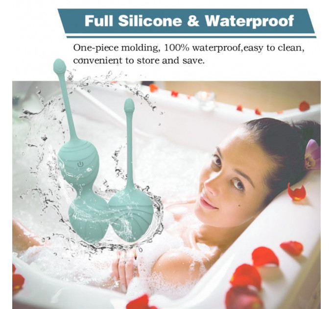 Набор вагинальных виброшариков Every Night Toys Audrey, 3 шт, с дистанционным пультом, бирюзовый